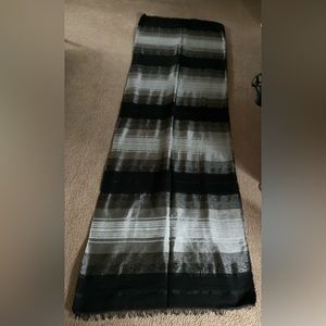 Black an silver material or table cloth